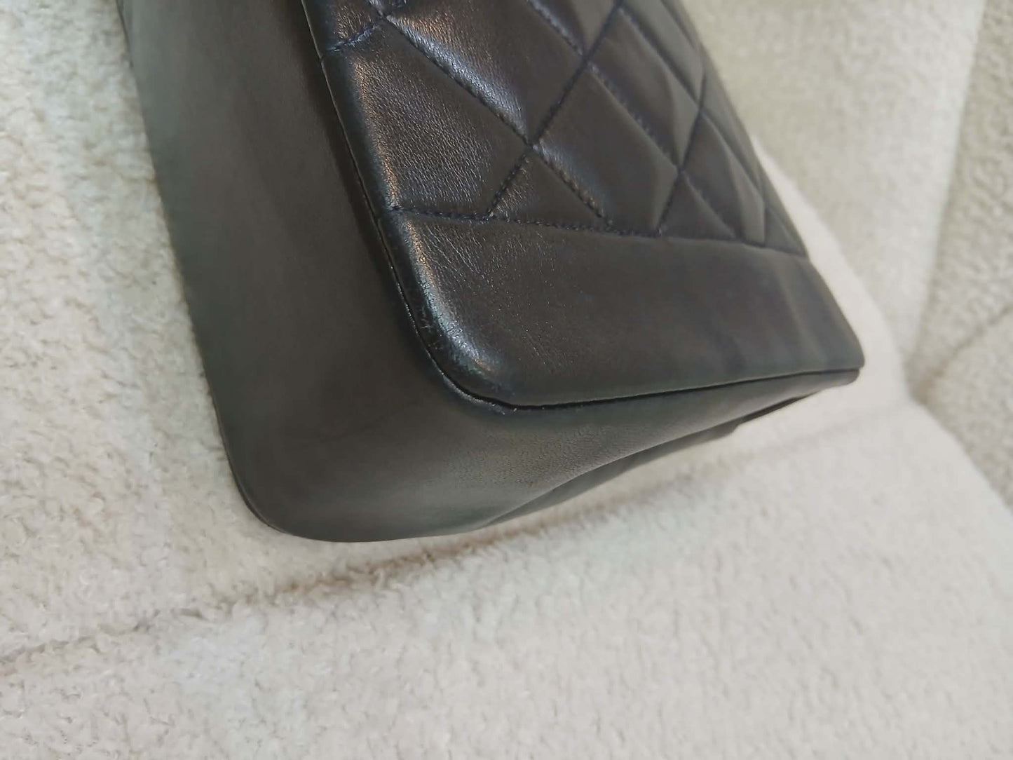 Chanel Diana Single Flap Quilted Lambskin Black Small Series 3