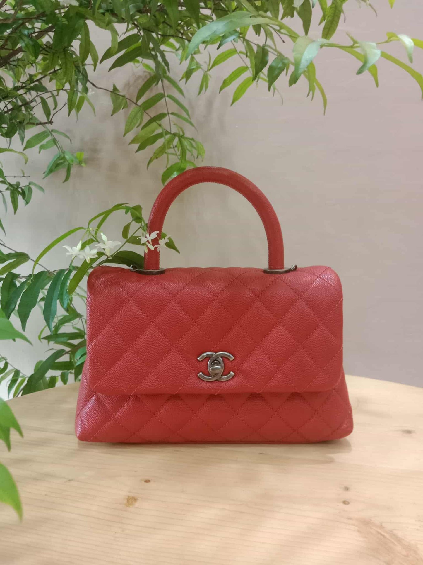 Chanel Cocohandle Caviar Red Small Series 23