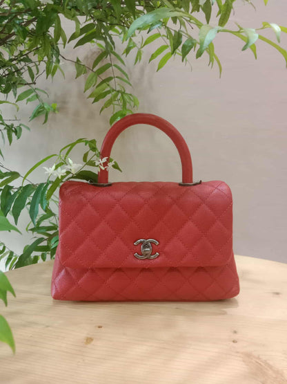 Chanel Cocohandle Caviar Red Small Series 23