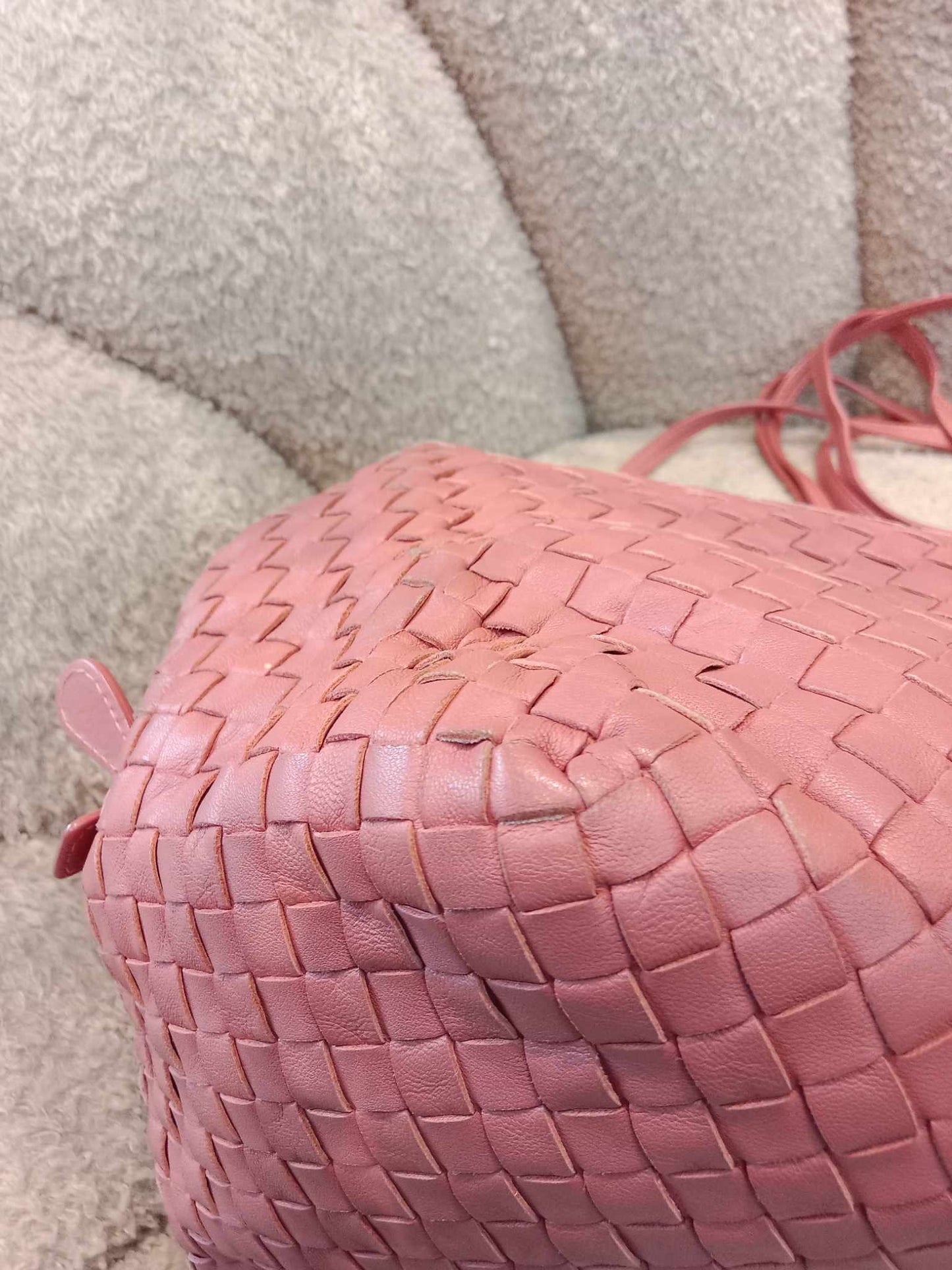 Bottega Veneta Vintage Nodini Shoulder Bag Pink