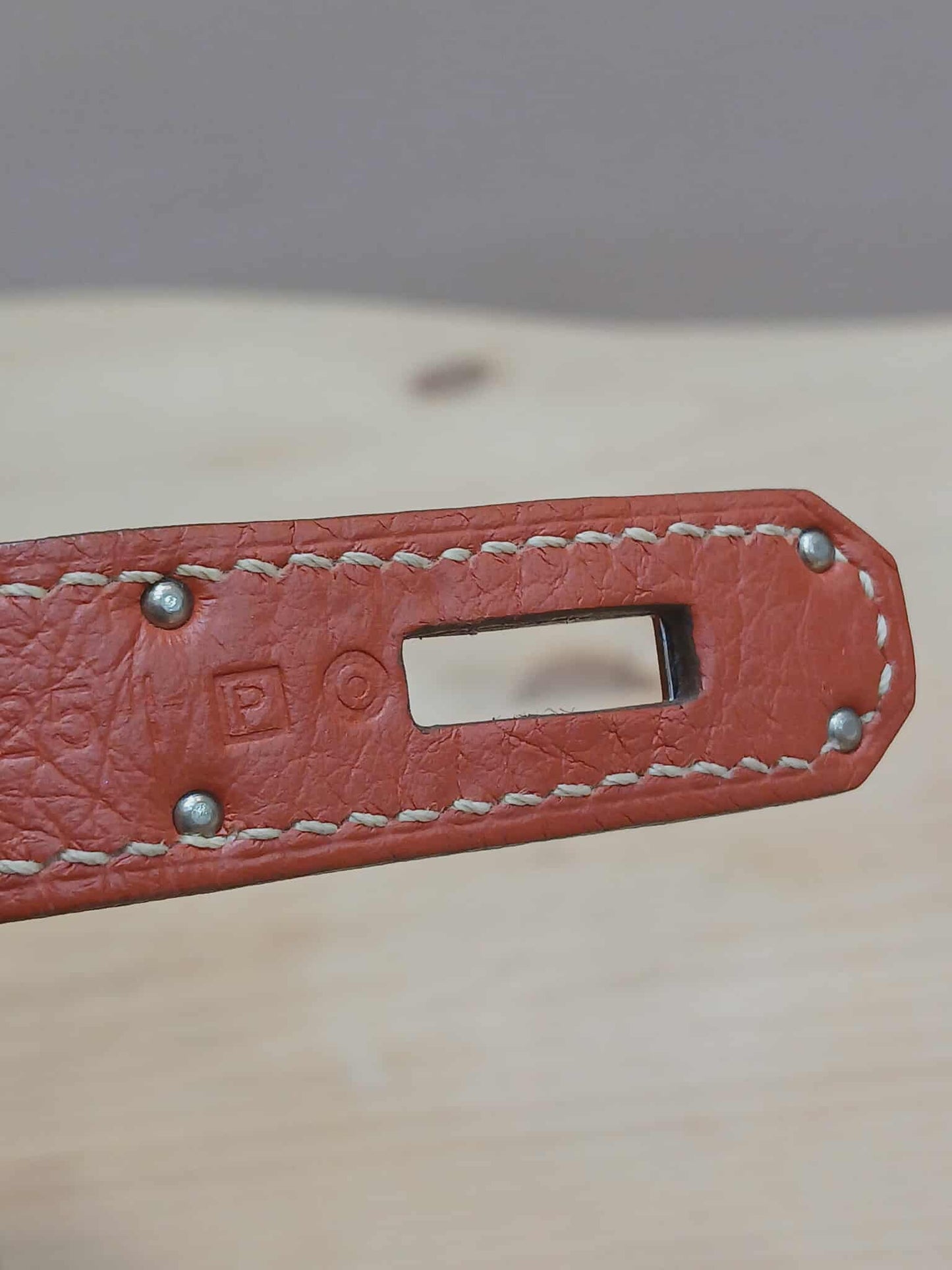 Hermes Jypserie 28 Clemence Rouge Venetian Stamp  P 2012