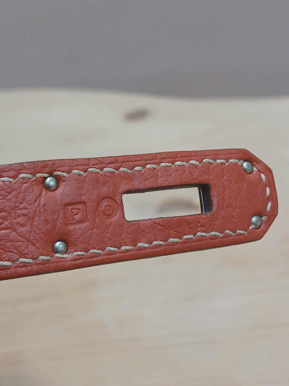 Hermes Jypserie 28 Clemence Rouge Venetian Stamp  P 2012