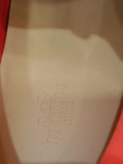 Hermes Miles Neoprene/Suede Sneakers Red Size 38