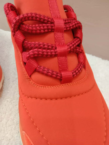 Hermes Miles Neoprene/Suede Sneakers Red Size 38