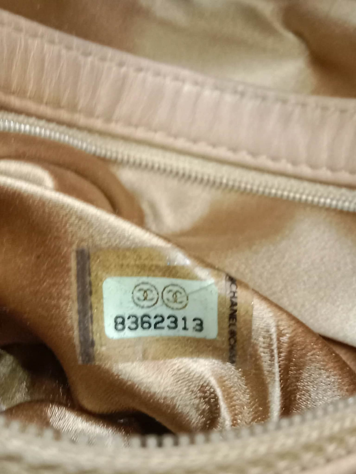Chanel Drawstring Lambskin Black Tote Bag Series 8