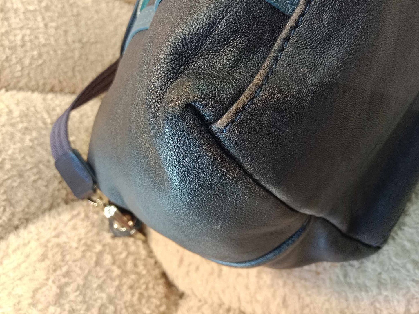 Longchamp Leather Blue Medium Limited Edition Bag