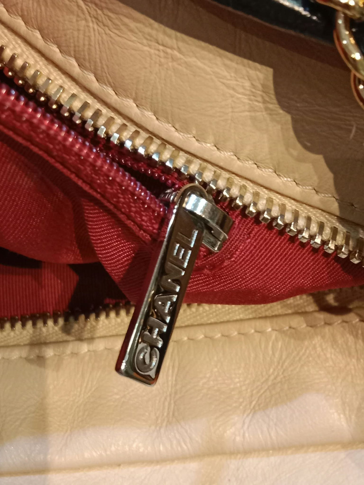 Chanel Gabrielle Hobo Bag Beige/Black Medium Series 27
