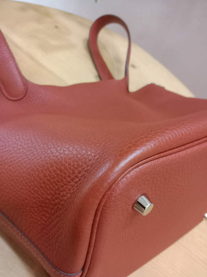 Hermes Picotin 22 Clemence Brique Stamp Y 2020