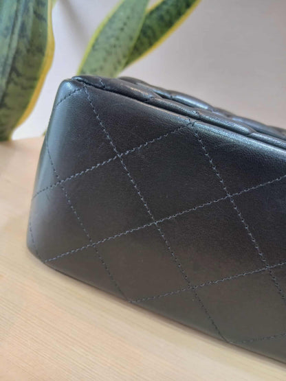 Chanel Double Flap Jumbo Lambskin Black Series 16