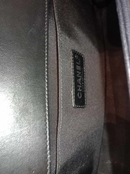 Chanel Leboy Quilted Lambskin Old Medium Black Series 24