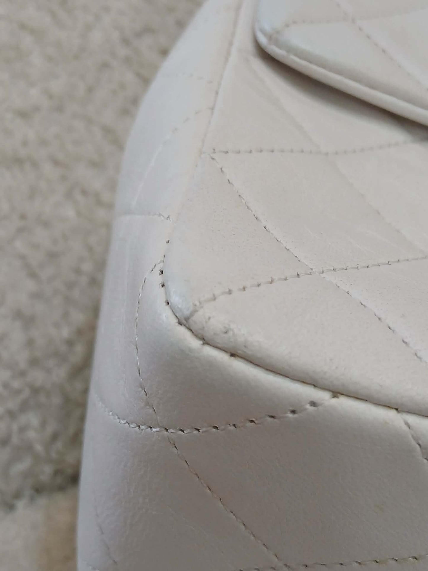 Chanel Matelasse Lambskin Vintage Flap White Series 1