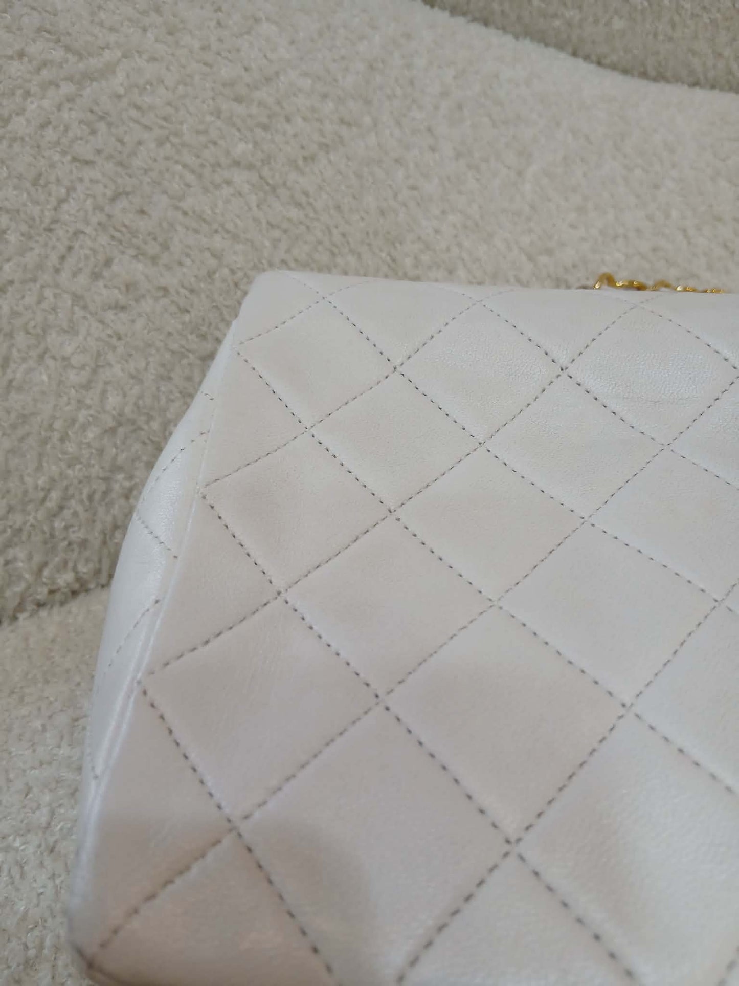 Chanel Matelasse Lambskin Vintage Flap White Series 1