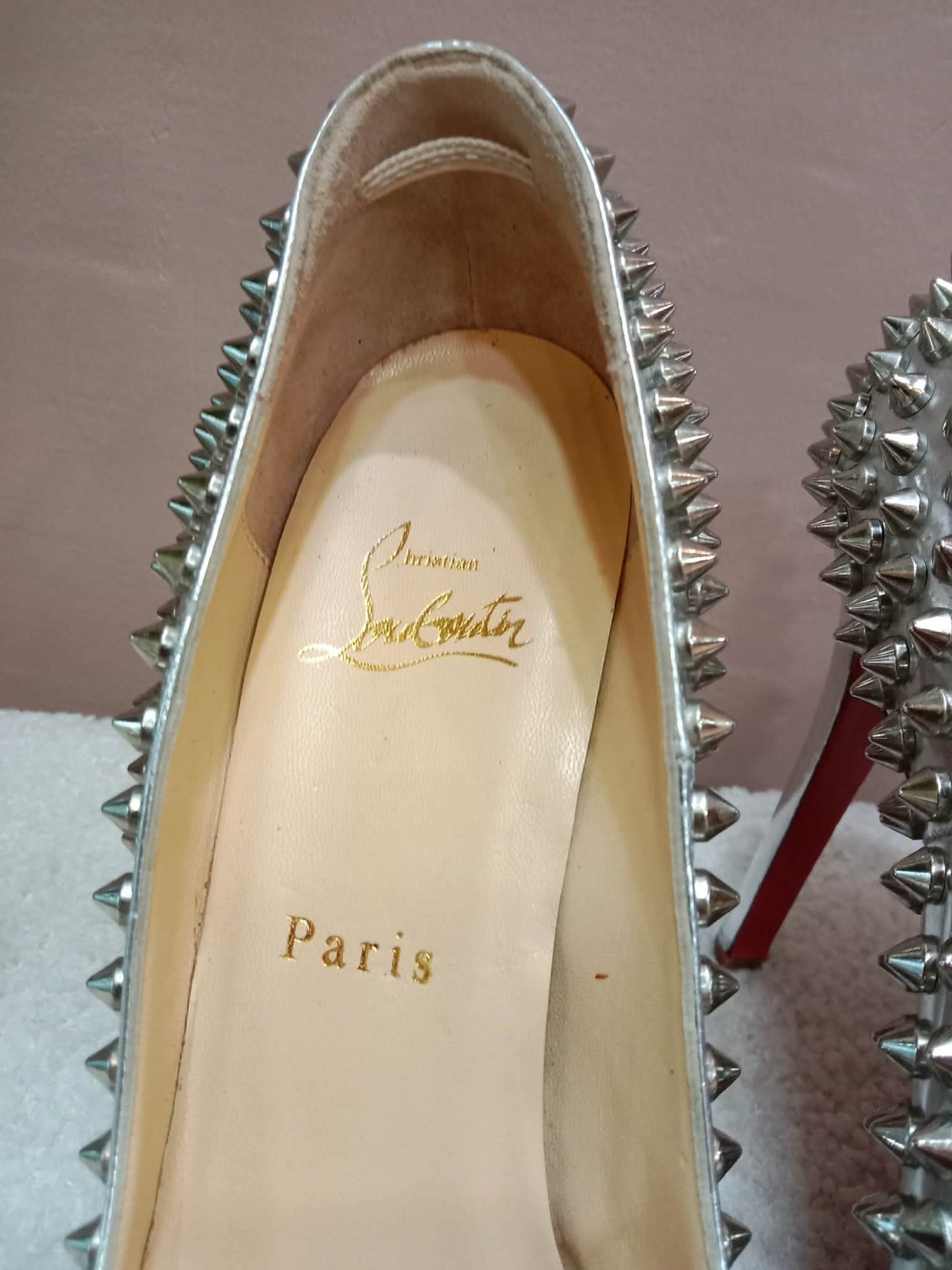 Christian Louboutin Condora Spikes Pumps Size 37