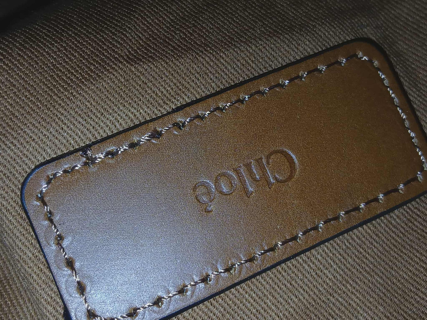 Chloe Sac A Langer Mother's Tote Handbag Canvas/Leather Crimson