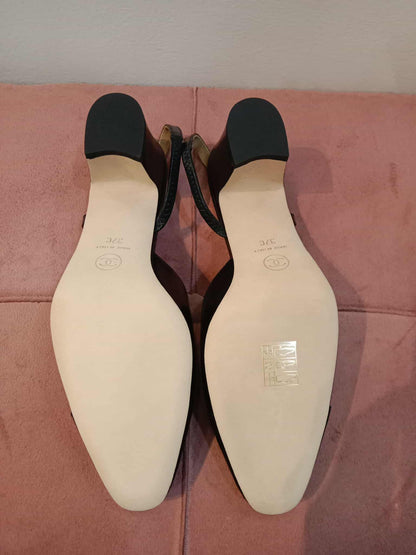 Chanel CC Slingback Black 37C