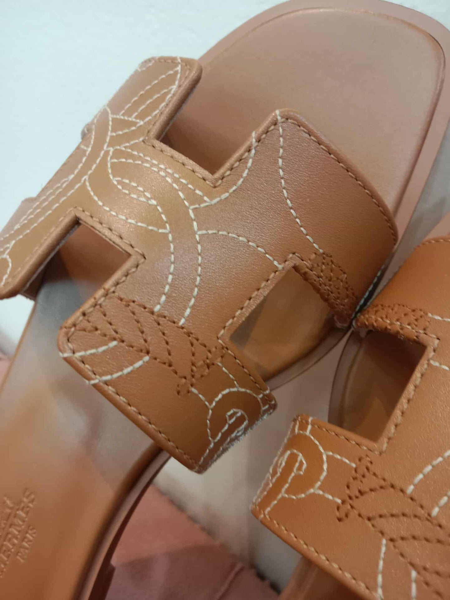 Hermes Oran Panoplie Equestre Embroidered H Gold Size 36.5