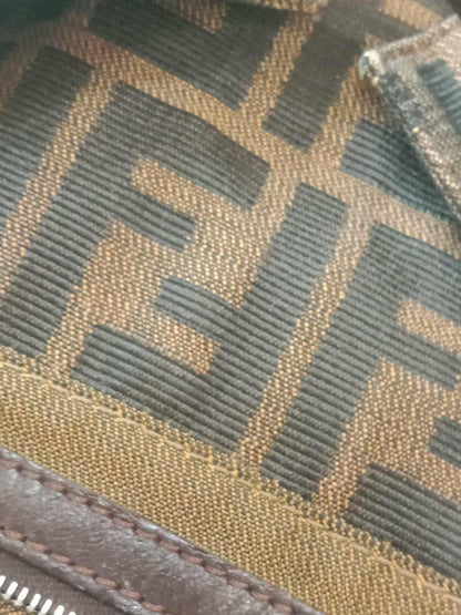 Fendi Zucca Baguette Brown Bag