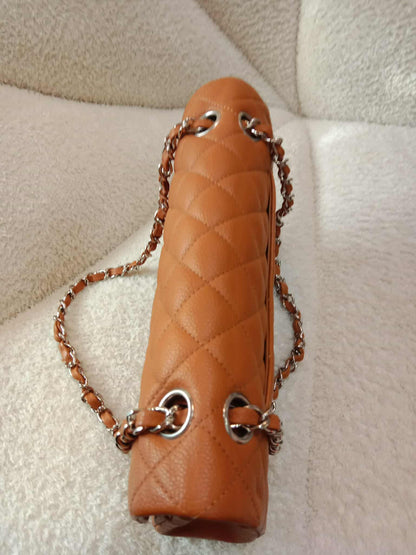 Chanel Classic Double Flap Medium Caramel Caviar Series 14