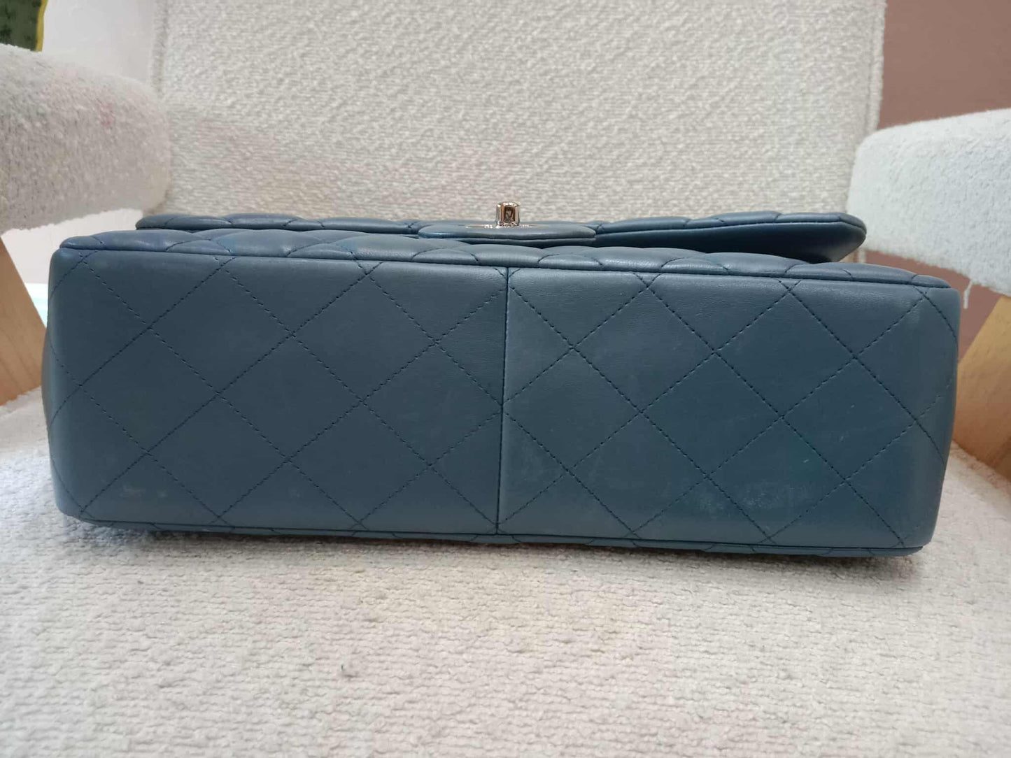 Chanel Jumbo Double Flap Lambskin Blue Series16