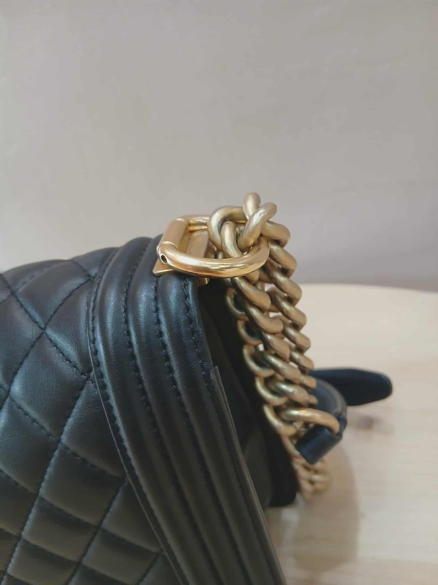 Chanel Leboy Lambskin Old Medium Black Microchipped