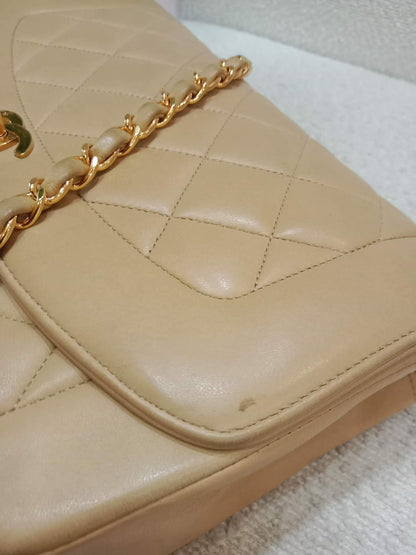 Chanel Diana Beige Lambskin Series 2