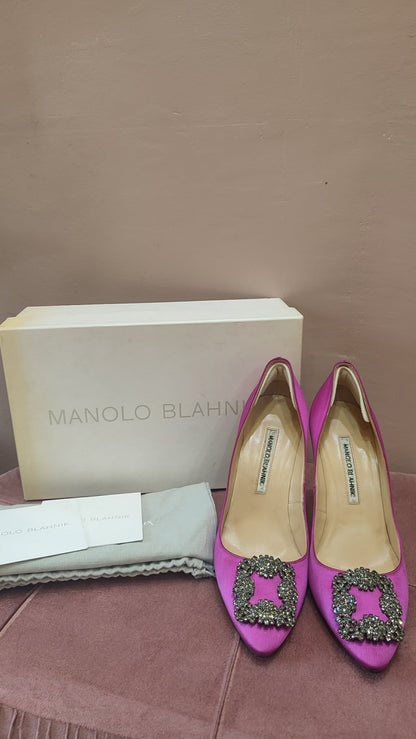 Manolo Blahnik Satin Heels Size 38