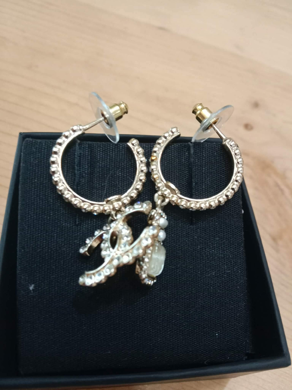 Chanel Drop Hoop Earrings