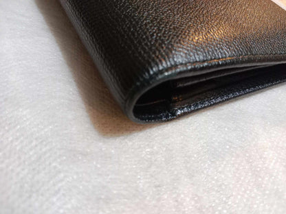 Chanel Black Leather Bifold Long Wallet Series 10