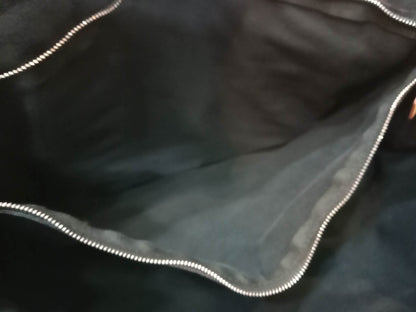 Hermes Ferrou Canvas Tote Black/Gray SHW