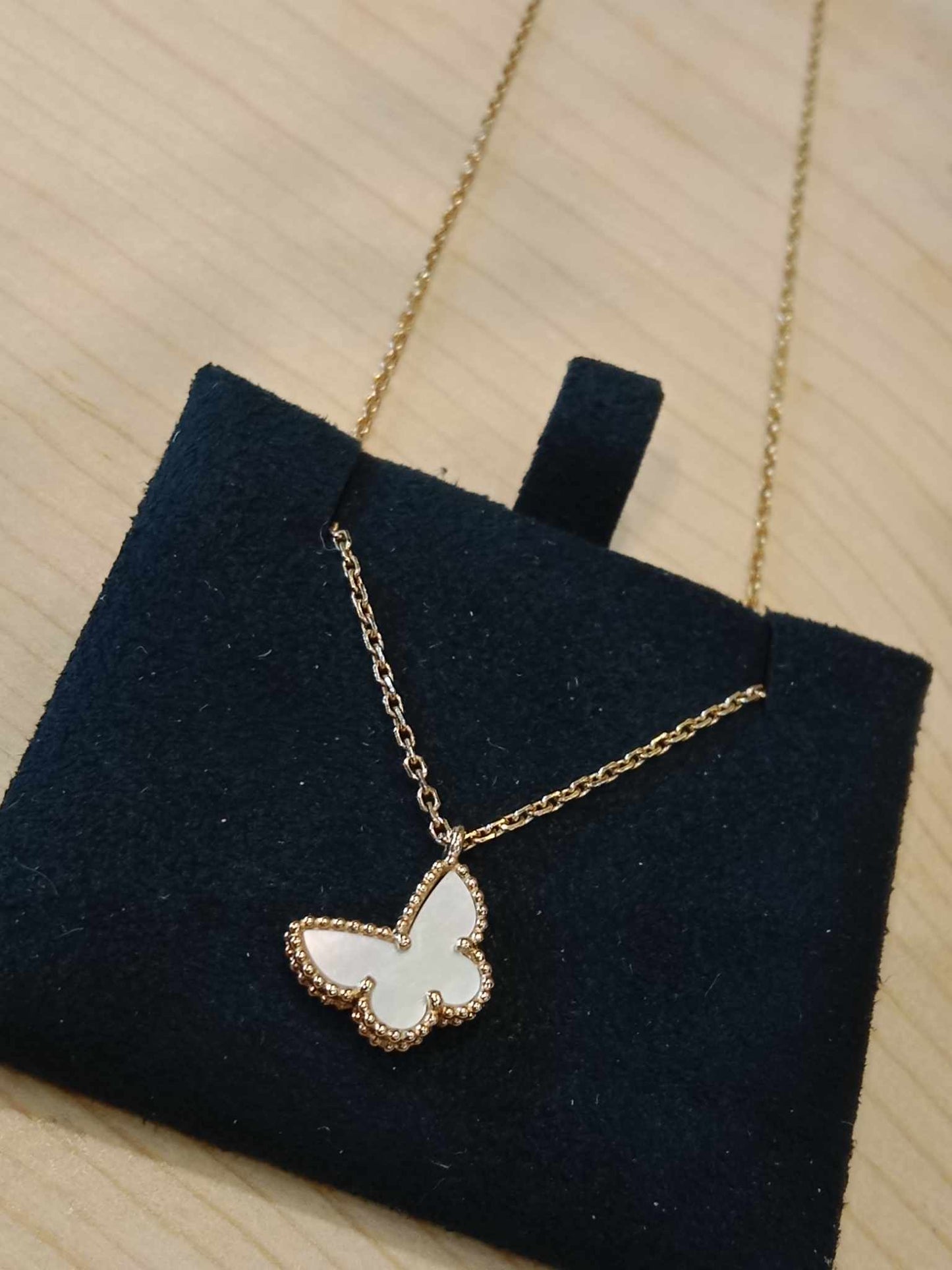 Van Cleef & Arpels Alhambra Butterfly Mother of Pearl 18K Yellow Gold