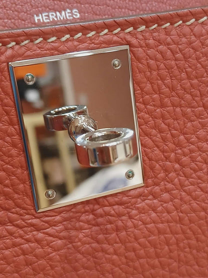 Hermes Jypserie 28 Clemence Rouge Venetian Stamp  P 2012