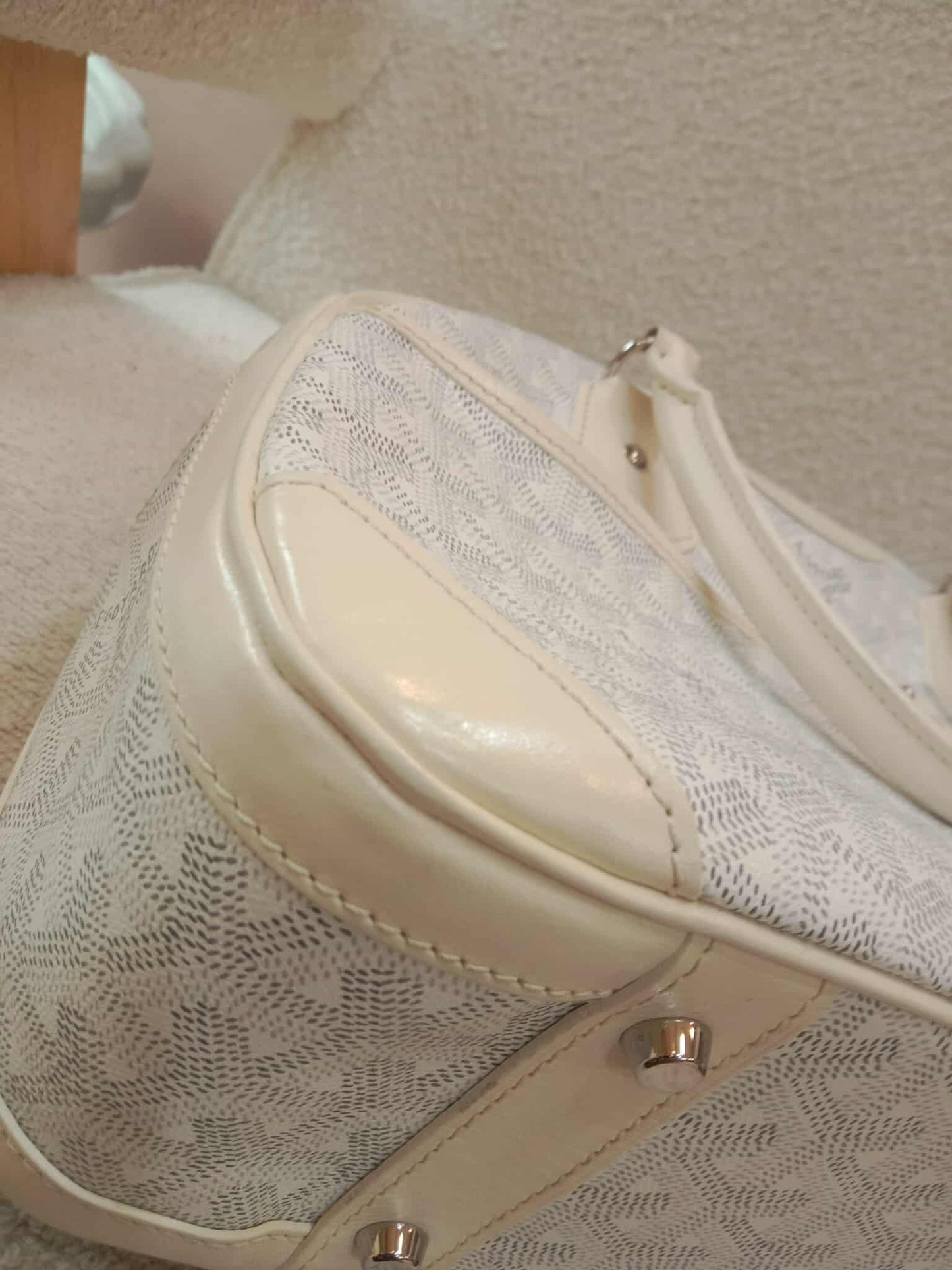 Goyard Saint Jeanne Bowler Bag White