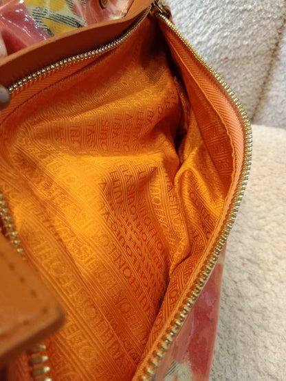 Louis Vuitton Richard Prince Limited Edition Le Rosel Orange Denim Pulp Weekender Bag