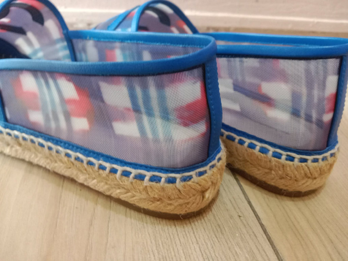 Chanel CC Espadrille Flats Blue Size 37