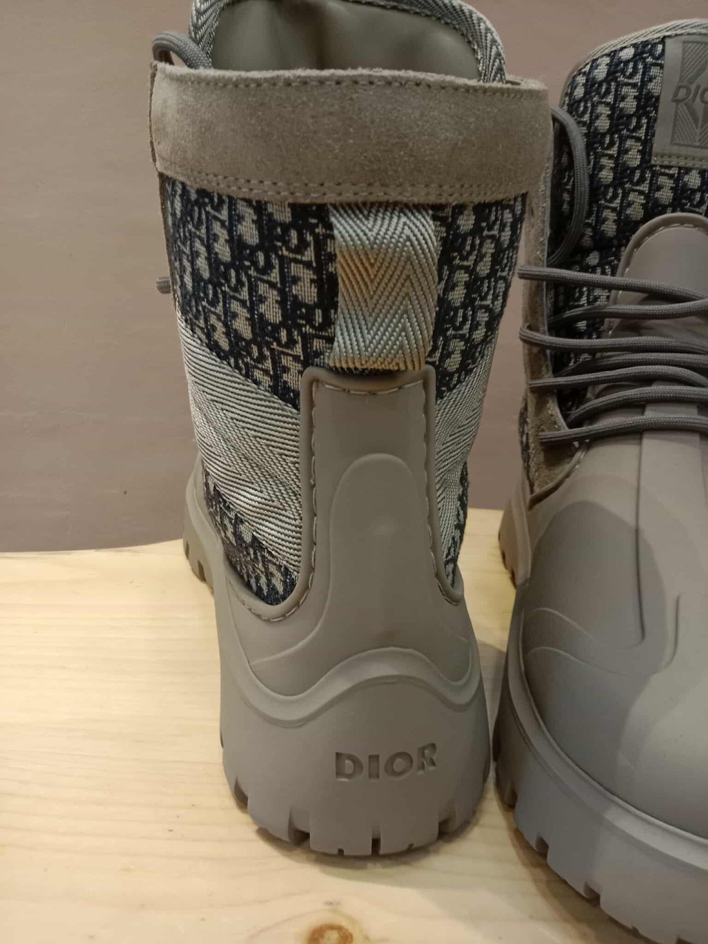 Dior Boots Garden Lace Up Rubber Jaq Size 39