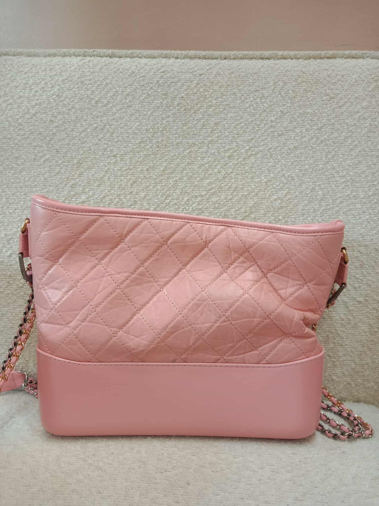 Chanel Gabrielle Hobo Bag Large Pink Series 27
