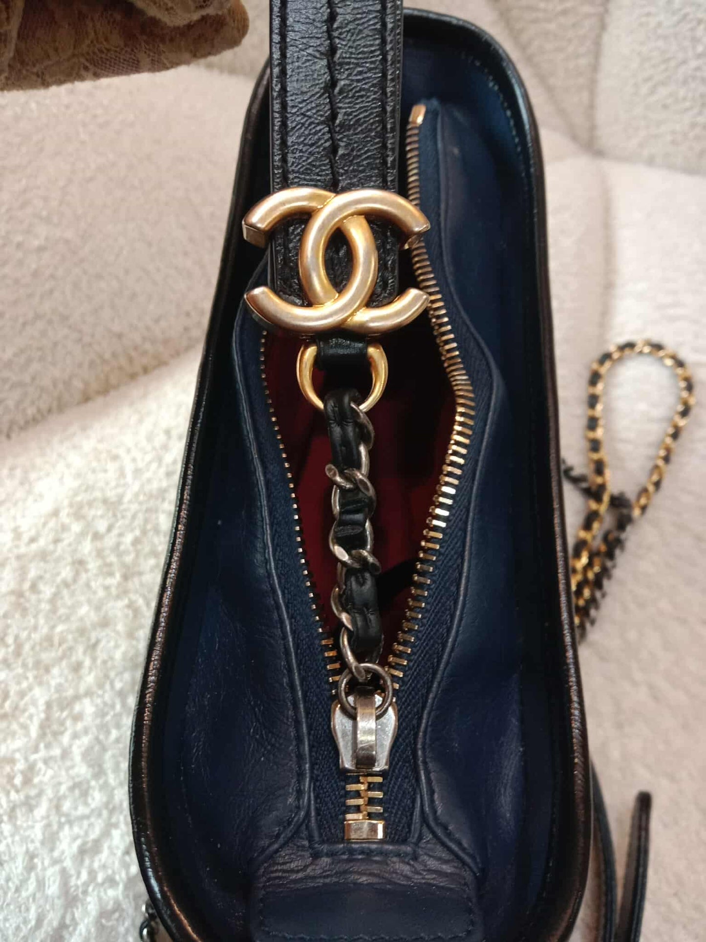 Chanel Gabrielle Hobo Bag Bicolor Blue/Black Series 29