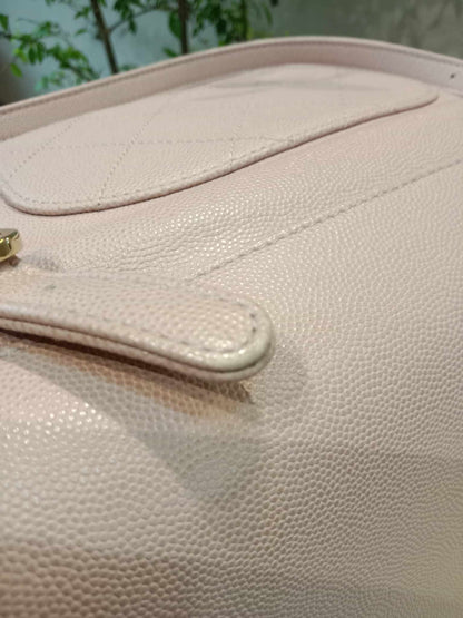 Chanel Quilted Caviar Business Affinity Light Pink Backpack Series 25