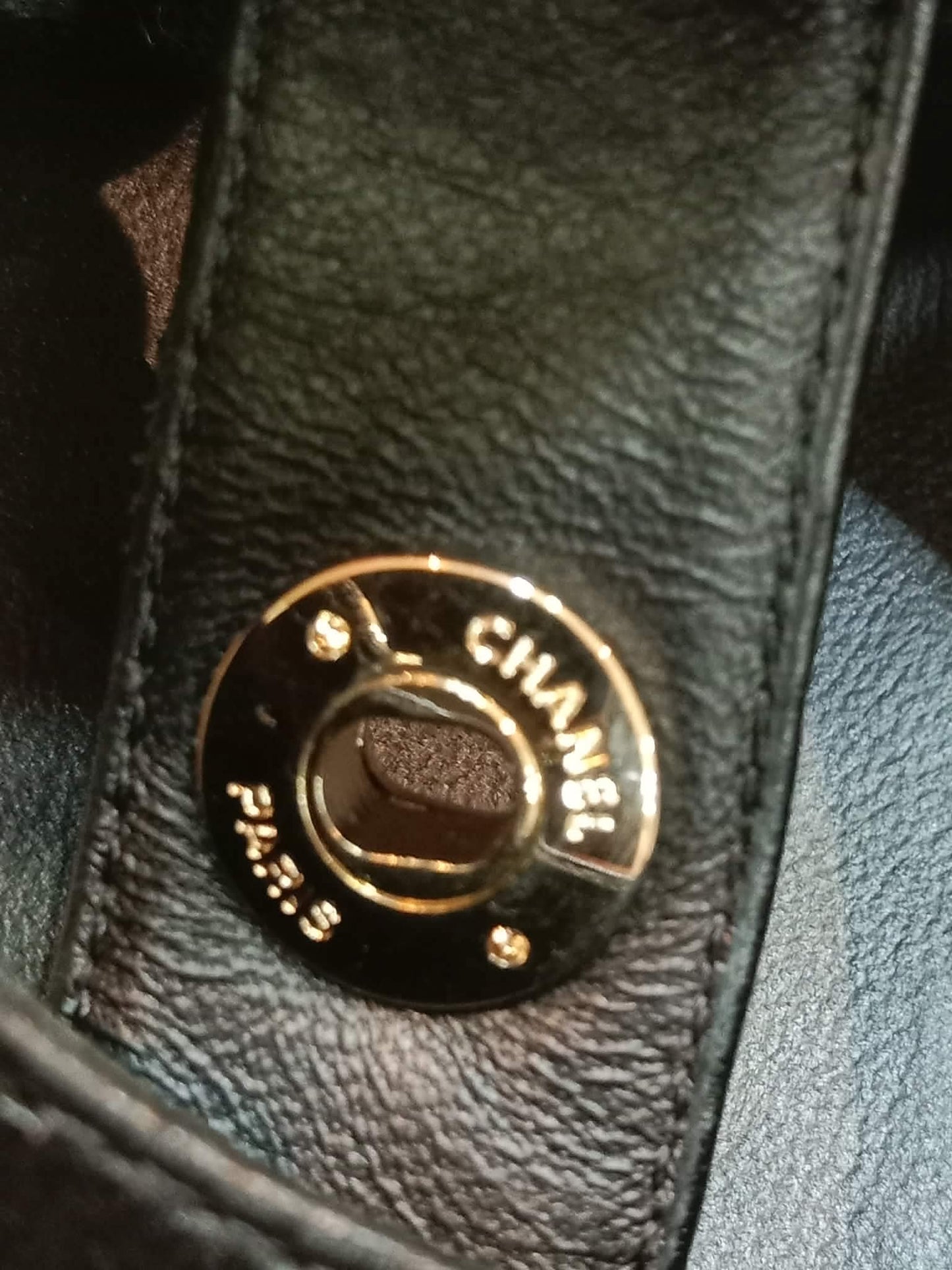 Chanel Mary Jane CC Clasp Flats Black Size 36.5
