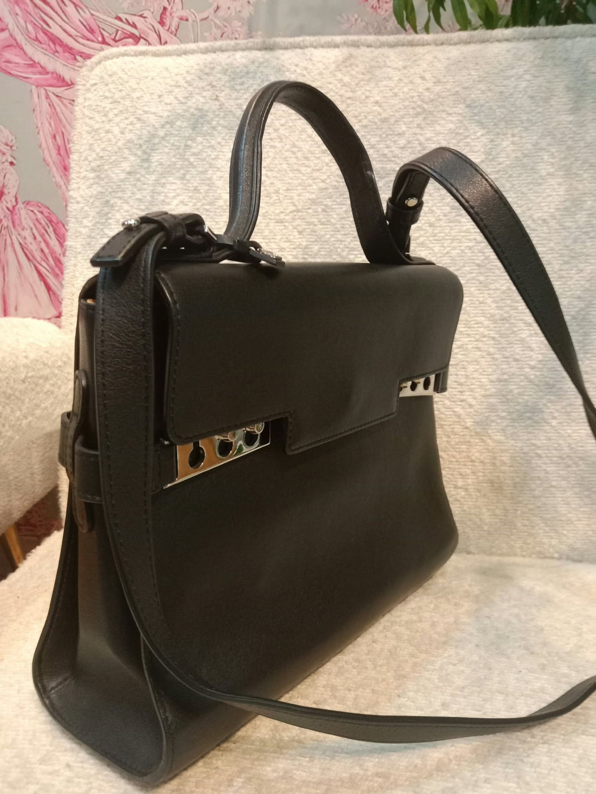Delvaux Tempete Handbag Black MM
