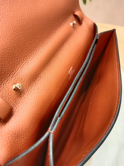 Hermes H Passant Clutch Bicolor Stamp Z 2021