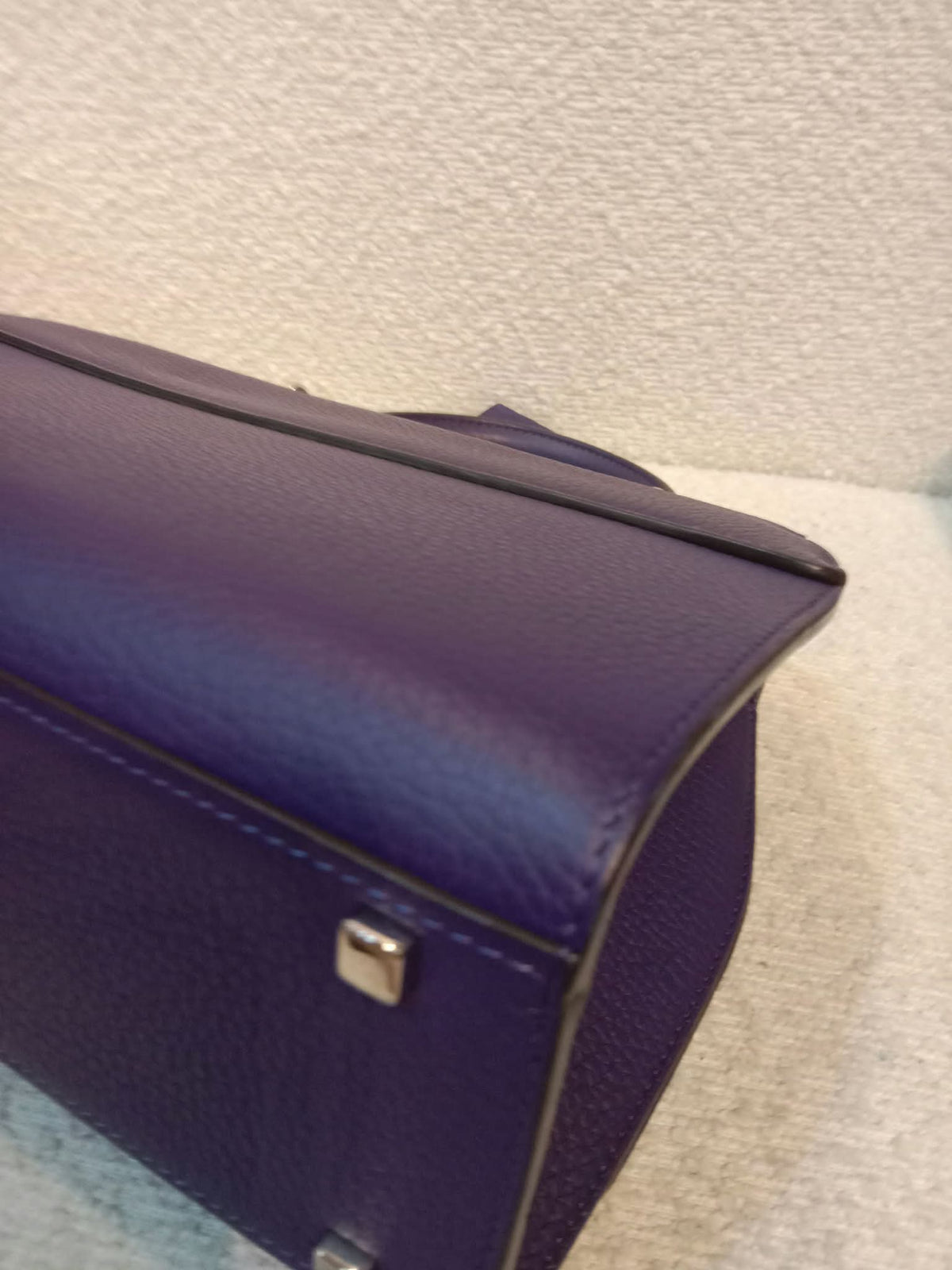 Moynat Rejane Purple Leather Bag