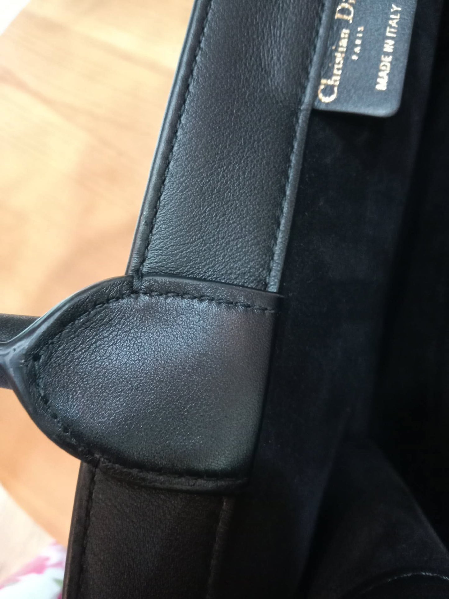 Christian Dior Book Tote Calfskin Medium Black PM
