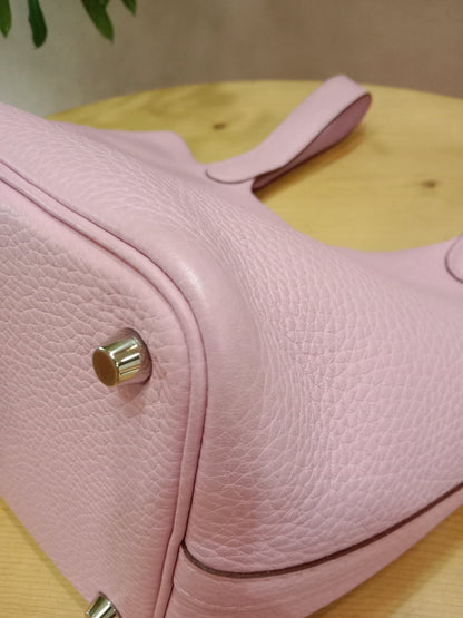 Hermes Picotin Lock 18 Rose Sakura Clemence Stamp Z 2021
