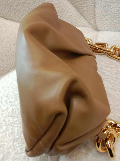 Bottega Veneta Chain Pouch Brown