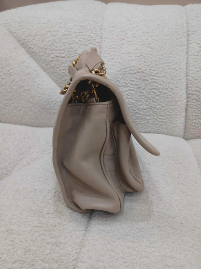 Saint Laurent Niki Leather Beige Bag