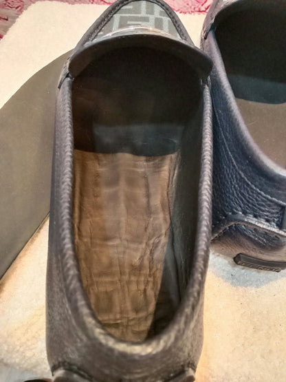 Fendi O'Clock Driving Loafers Black Size 9