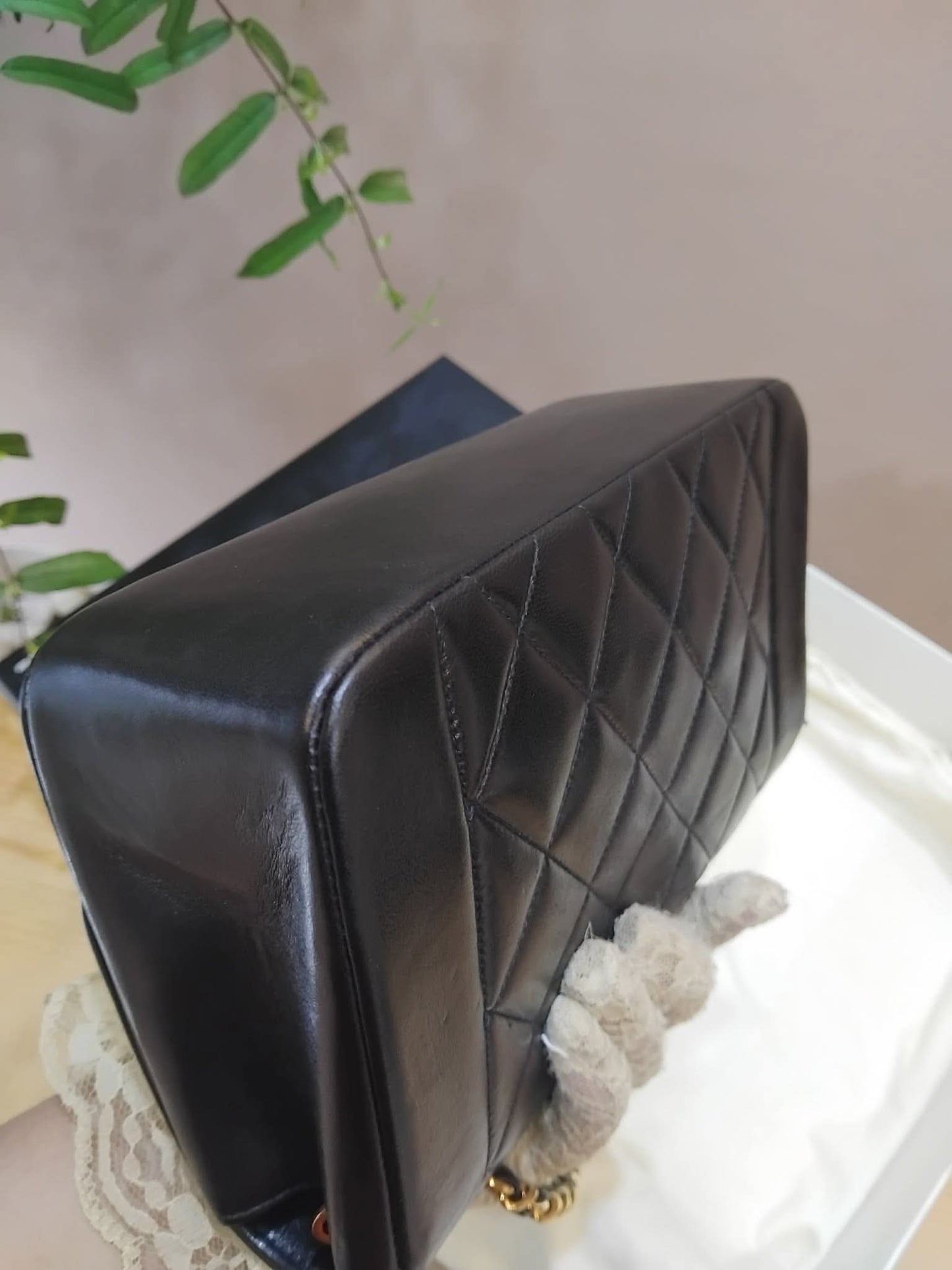 Chanel Diana Flap Bag Lambskin Black Series 3