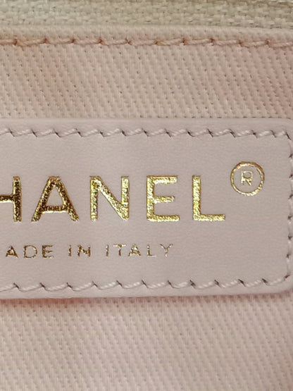 Chanel Deauville Tote Tweed Pink Microchipped