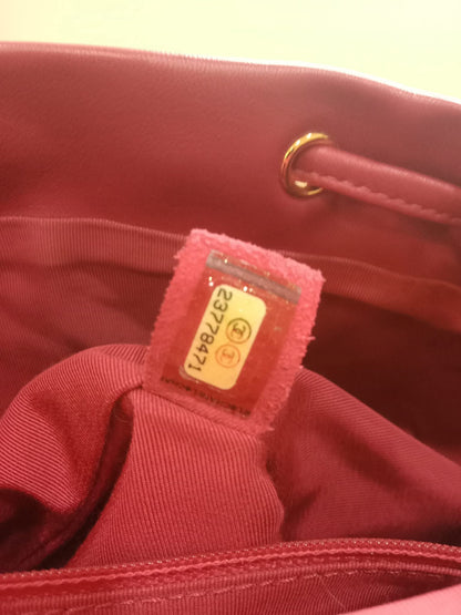 Chanel Chevron Calfskin Small Red Urban Spirit Backpack Series 23